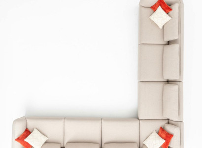 Corner sofa Sofa L-shape Luxury Living room Beige Upholstery Sofa Furniture 402x402cm